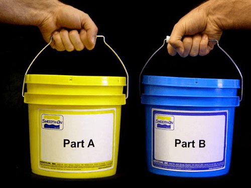 Part A & B containers of Smooth-On
